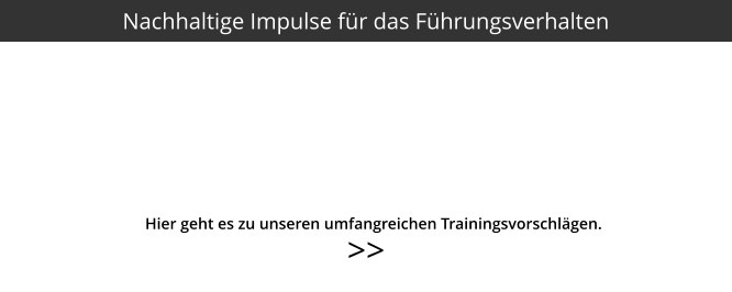 >>  Hier geht es zu unseren umfangreichen Trainingsvorschlägen. Nachhaltige Impulse für das Führungsverhalten