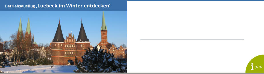 Betriebsausflug ‚Luebeck im Winter entdecken‘ >>