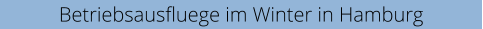 Betriebsausfluege im Winter in Hamburg
