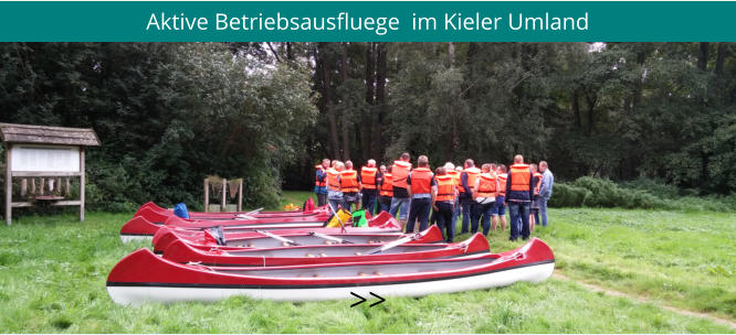 Aktive Betriebsausfluege  im Kieler Umland  >>